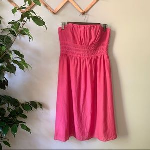 VINTAGE Lilly Pulitzer pink silk strapless dress 6